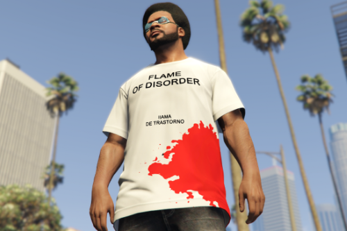 Jaden smith's MSFTSrep - T-shirt "Flame of disorder"